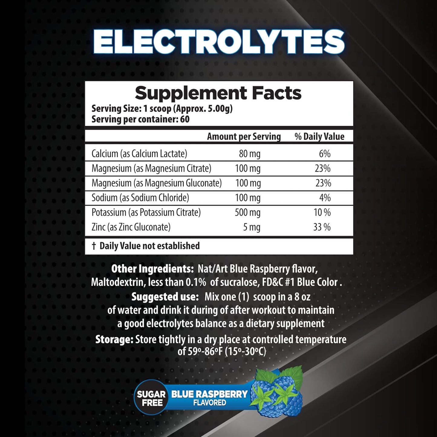 Pro Series Electrolytes - Blue Raspberry Flavor For Recovery and Hydration