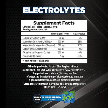 Pro Series Electrolytes - Blue Raspberry Flavor For Recovery and Hydration